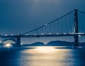 Golden Gate Bridge Moonlit Cyanotype